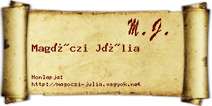 Magóczi Júlia névjegykártya